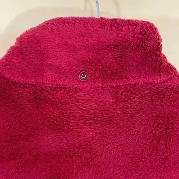 Merrell Magenta Fleece Full Zip Fuzzy Crop Neck Jacket Size M - Picture 14 of 16